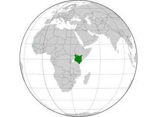 Кения на карте Африки