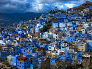 Синий город в Марокко